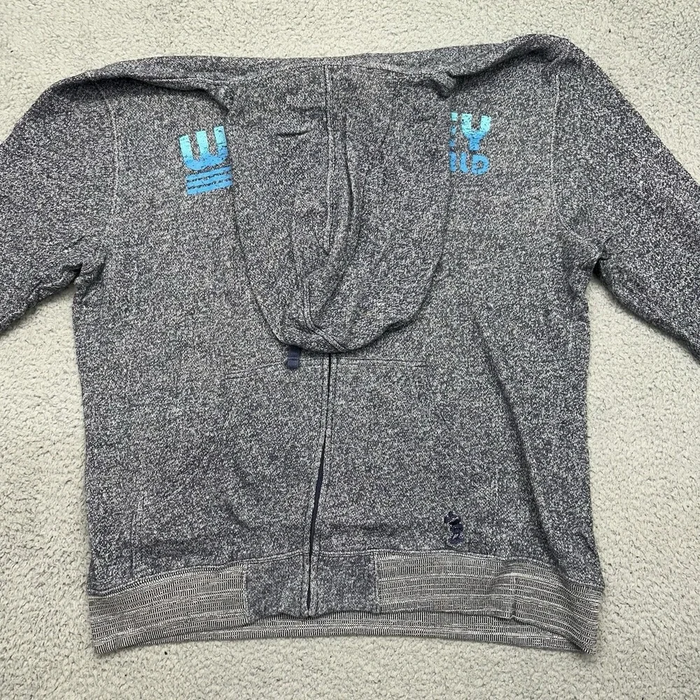 Disney Parks Adult XL Gray/Blue Walt Disney World Full-Zip Hoodie Sweatshirt